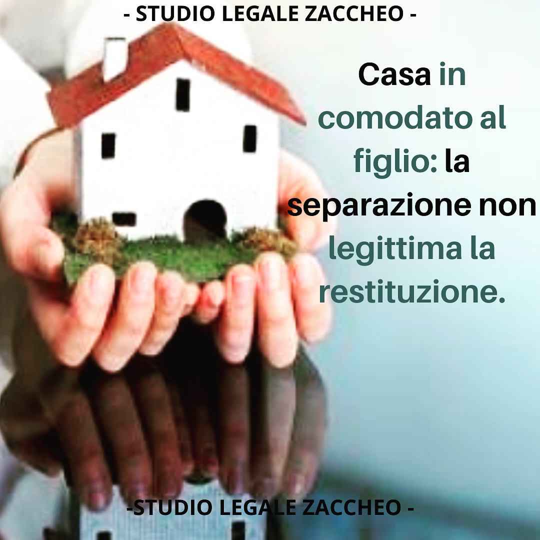 Casa in comodato al figlio